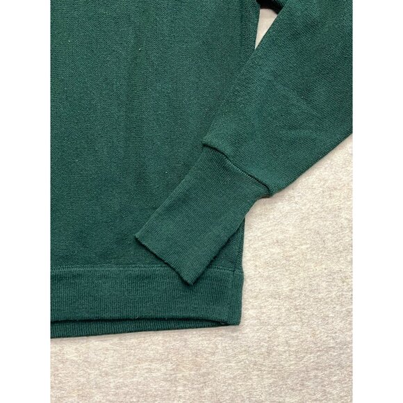 Vintage Izod 80's V-Neck Hunter Green Acrylic Long sleeve Sweater Size Large - Picture 3 of 9